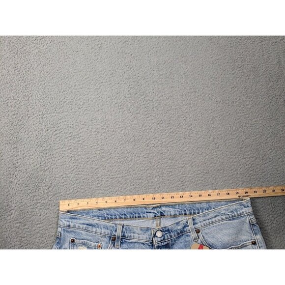 Levi's 501 Jean Shorts Womens 18W High Rise Raw Hem Distressed Cutoff Style - Picture 10 of 16